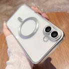 For iPhone 16 Plus MagSafe Magnetic Frosted TPU Phone Case(Silver) - 1