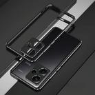 For Xiaomi Redmi Note 13 Pro+ Aurora Series Lens Protector + Metal Frame Phone Case(Black Silver) - 1