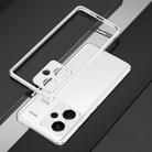 For Xiaomi Redmi Note 13 Pro+ Aurora Series Lens Protector + Metal Frame Phone Case(Silver) - 1