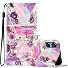 For Sony Xperia 5 V Colored Drawing Leather Phone Case(Purple Marble) - 1
