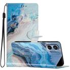 For Sony Xperia 5 V Colored Drawing Leather Phone Case(Blue Marble) - 1