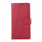 For OnePlus Nord 4 PU Genuine Leather Texture Embossed Line Phone Case(Red) - 2