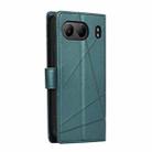 For OnePlus Nord 4 PU Genuine Leather Texture Embossed Line Phone Case(Green) - 3