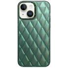 For iPhone 15 3D Rhombus Electroplating TPU Hybrid PC Phone Case(Green) - 1