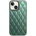 For iPhone 14 Plus 3D Rhombus Electroplating TPU Hybrid PC Phone Case(Green) - 1