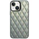 For iPhone 13 3D Rhombus Electroplating TPU Hybrid PC Phone Case(Grey) - 1