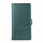 For iPhone 12 Pro PU Genuine Leather Texture Embossed Line Phone Case(Green) - 2