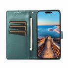 For iPhone 12 Pro PU Genuine Leather Texture Embossed Line Phone Case(Green) - 4