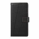 For iPhone 16 Pro Max PU Genuine Leather Texture Embossed Line Phone Case(Black) - 2