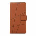 For iPhone 16 Pro PU Genuine Leather Texture Embossed Line Phone Case(Brown) - 2