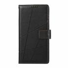 For iPhone 16 Plus PU Genuine Leather Texture Embossed Line Phone Case(Black) - 2