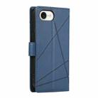 For iPhone SE 2024 PU Genuine Leather Texture Embossed Line Phone Case(Blue) - 3