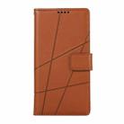 For iPhone 17 Pro Max PU Genuine Leather Texture Embossed Line Phone Case(Brown) - 2