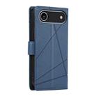 For iPhone 17 Air PU Genuine Leather Texture Embossed Line Phone Case(Blue) - 3