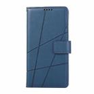 For iPhone 17 PU Genuine Leather Texture Embossed Line Phone Case(Blue) - 2