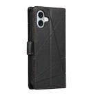 For iPhone 17 PU Genuine Leather Texture Embossed Line Phone Case(Black) - 3
