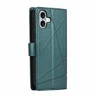 For iPhone 17 PU Genuine Leather Texture Embossed Line Phone Case(Green) - 3