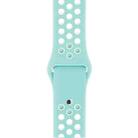 For Apple Watch Series 7 41mm / 6 & SE & 5 & 4 40mm / 3 & 2 & 1 38mm Sport Silicone Watch Band Standard Edition(White Green) - 3