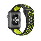 For Apple Watch Series 7 41mm / 6 & SE & 5 & 4 40mm / 3 & 2 & 1 38mm Sport Silicone Watch Band Standard Edition(Black Yellow) - 1