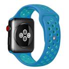 For Apple Watch Series 7 41mm / 6 & SE & 5 & 4 40mm / 3 & 2 & 1 38mm Sport Silicone Watch Band Standard Edition(Blue) - 1