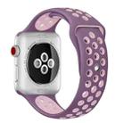 For Apple Watch Series 7 41mm / 6 & SE & 5 & 4 40mm / 3 & 2 & 1 38mm Sport Silicone Watch Band Standard Edition(Purple Pink) - 1
