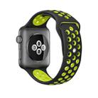 For Apple Watch Ultra 49mm / Series 8&7 45mm / SE 2&6&SE&5&4 44mm / 3&2&1 42mm Sport Silicone Watch Band Standard Edition(Black Yellow) - 1