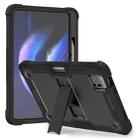 For Xiaomi Pad 6 Shockproof Silicone Hybrid PC Tablet Case with Holder(Black) - 1