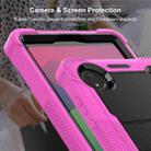 For Xiaomi Redmi Pad SE 8.7 Shockproof Silicone Hybrid PC Tablet Case with Holder(Black + Rose Red) - 3