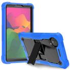 For Xiaomi Redmi Pad SE 8.7 Shockproof Silicone Hybrid PC Tablet Case with Holder(Black + Dark Blue) - 1
