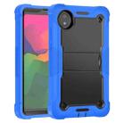 For Xiaomi Redmi Pad SE 8.7 Shockproof Silicone Hybrid PC Tablet Case with Holder(Black + Dark Blue) - 2