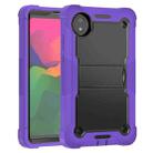 For Xiaomi Redmi Pad SE 8.7 Shockproof Silicone Hybrid PC Tablet Case with Holder(Black + Purple) - 2