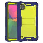 For Xiaomi Redmi Pad SE 8.7 Shockproof Silicone Hybrid PC Tablet Case with Holder(Yellow Green + Navy Blue) - 2
