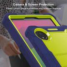 For Xiaomi Redmi Pad SE 8.7 Shockproof Silicone Hybrid PC Tablet Case with Holder(Yellow Green + Navy Blue) - 3