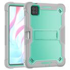 For Xiaomi Pad 7 / 7 Pro Shockproof Silicone Hybrid PC Tablet Case with Holder(Mint Green + Grey) - 1
