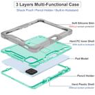 For Xiaomi Pad 7 / 7 Pro Shockproof Silicone Hybrid PC Tablet Case with Holder(Mint Green + Grey) - 3