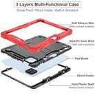 For Xiaomi Pad 7 / 7 Pro Shockproof Silicone Hybrid PC Tablet Case with Holder(Black + Red) - 3