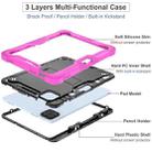 For Xiaomi Pad 7 / 7 Pro Shockproof Silicone Hybrid PC Tablet Case with Holder(Black + Rose Red) - 3