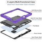 For Xiaomi Pad 7 / 7 Pro Shockproof Silicone Hybrid PC Tablet Case with Holder(Black + Purple) - 3