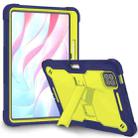 For Xiaomi Pad 7 / 7 Pro Shockproof Silicone Hybrid PC Tablet Case with Holder(Yellow Green + Navy Blue) - 2