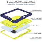 For Xiaomi Pad 7 / 7 Pro Shockproof Silicone Hybrid PC Tablet Case with Holder(Yellow Green + Navy Blue) - 3