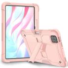 For Xiaomi Pad 7 / 7 Pro Shockproof Silicone Hybrid PC Tablet Case with Holder(Rose Gold) - 2