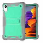 For Xiaomi Redmi Pad 2 Shockproof Silicone Hybrid PC Tablet Case with Holder(Mint Green + Grey) - 2