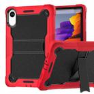 For Xiaomi Redmi Pad 2 Shockproof Silicone Hybrid PC Tablet Case with Holder(Black + Red) - 1
