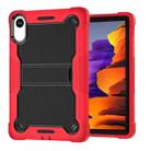 For Xiaomi Redmi Pad 2 Shockproof Silicone Hybrid PC Tablet Case with Holder(Black + Red) - 2