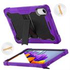 For Xiaomi Redmi Pad 2 Shockproof Silicone Hybrid PC Tablet Case with Holder(Black + Purple) - 3