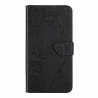 For Google Pixel 9a Skin Feel Butterfly Embossed Flip Leather Phone Case(Black) - 2