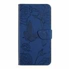 For Google Pixel 9a Skin Feel Butterfly Embossed Flip Leather Phone Case(Blue) - 2