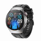 MT200 1.43 inch AMOLED IP67 Smart Call Watch, Support ECG/Body Temperature/Blood Glucose Monitoring(Silver) - 1