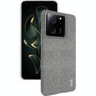 For Xiaomi Redmi K60 Ultra 5G imak Ruiyi Series Cloth Texture PU + PC Phone Case(Light Grey) - 1