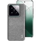 For Xiaomi 14 5G imak Ruiyi Series Cloth Texture PU + PC Phone Case(Light Grey) - 1